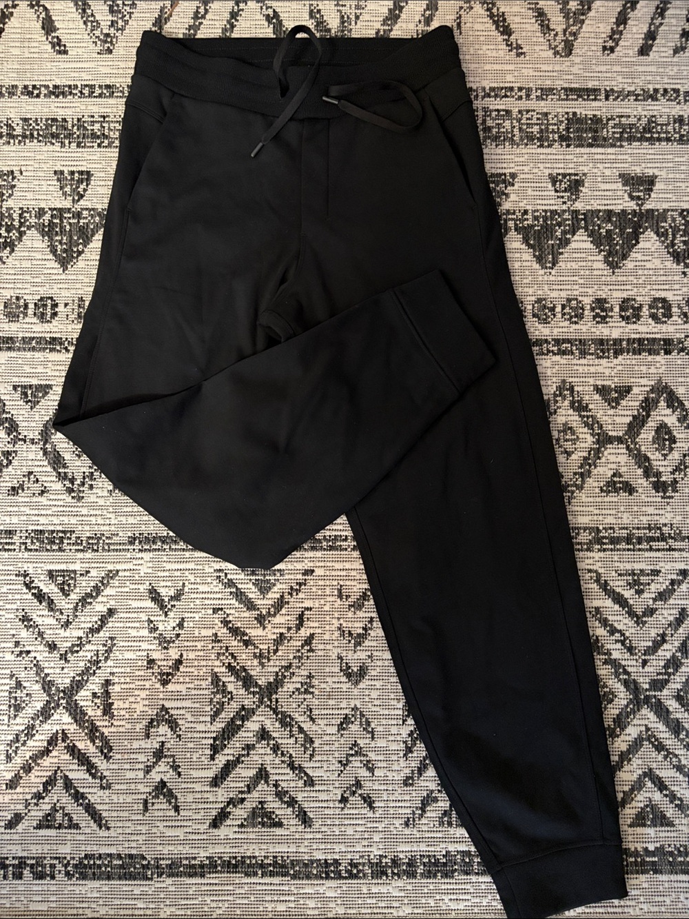Men's Black Jogger Pants - Casual Drawstring Sweatpants